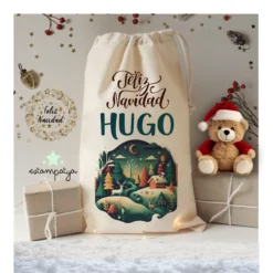 Saco regalos pueblo navideño