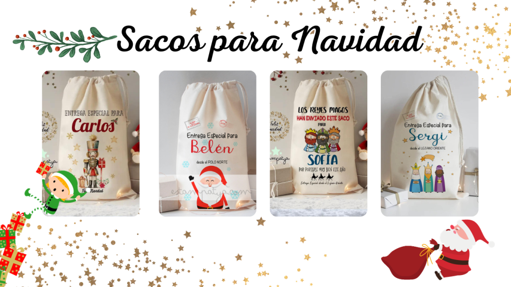 Sacos navidad 2023 para entregar los regalos - Estampatya sacos navidad 2023