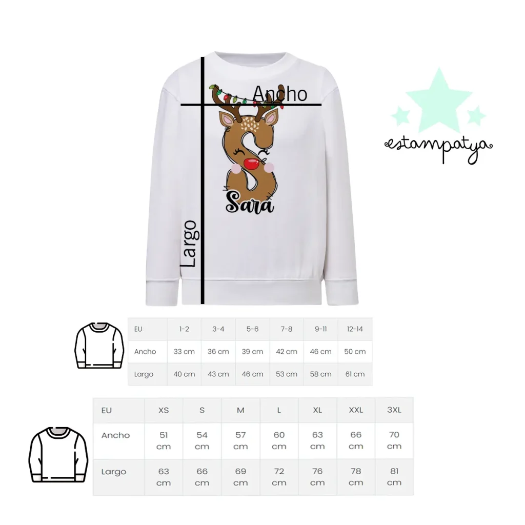 Sudadera Navidad inicial reno 4