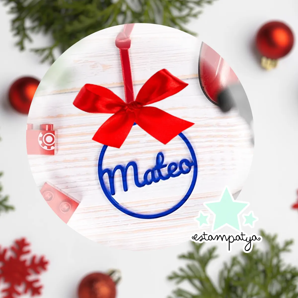 Bola Navidad metacrilato con nombre - Estampatya Bola Navidad metacrilato con nombre 1