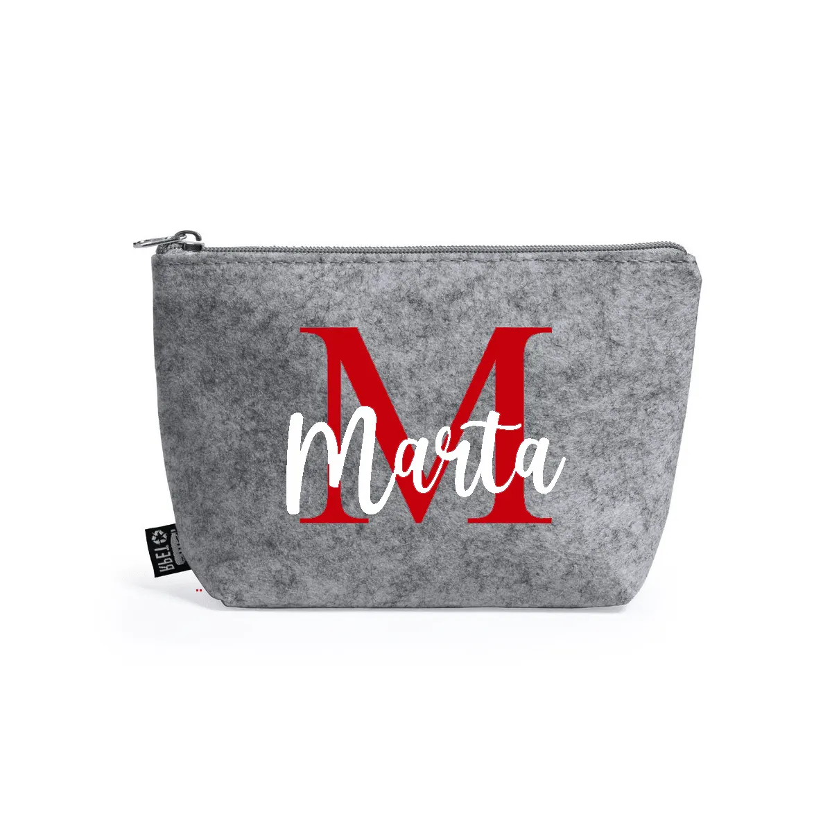 Neceser fieltro personalizado - Estampatya Neceser fieltro personalizado rojo