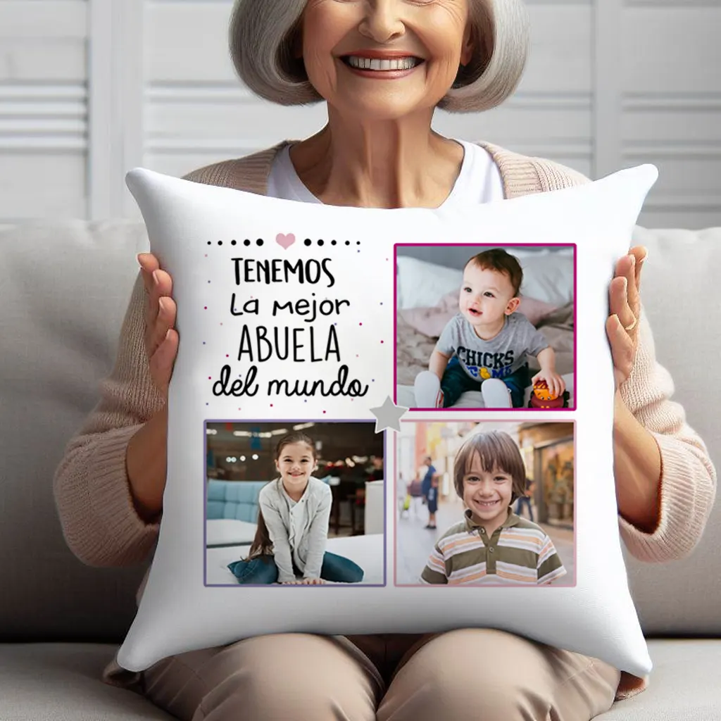 Cojín Tenemos la mejor abuela del mundo - Estampatya tenemos la mejor abuela del mundo 3