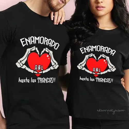 Camisetas pareja enamorados - Estampatya Camisetas pareja enamorados San Valentín