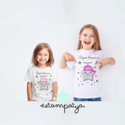 Camisetas hermana o hermano mayor estrellas