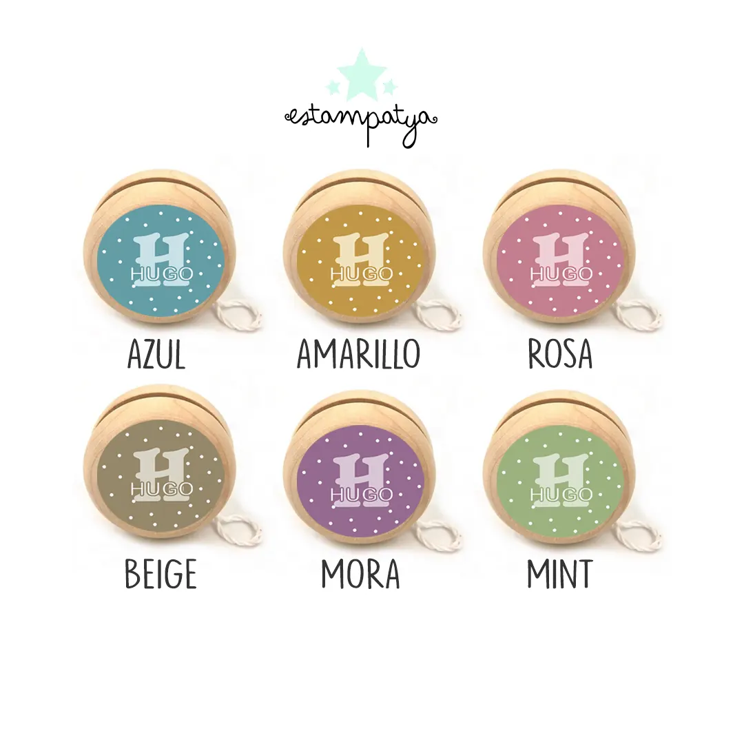 Yoyo personalizado con nombre e inicial - Estampatya Yoyo personalizado con nombre e inicial