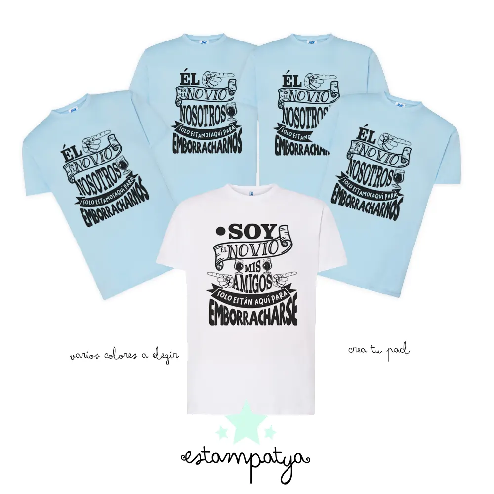 Camiseta despedida de soltero emborracharse - Estampatya Camiseta despedida de soltero emborracharse