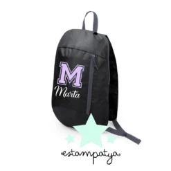 Mochila comunión nombre e inicial colores - Estampatya Mochila comunión nombre e inicial colores lila