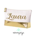 Neceser Top con nombre para invitados dorado