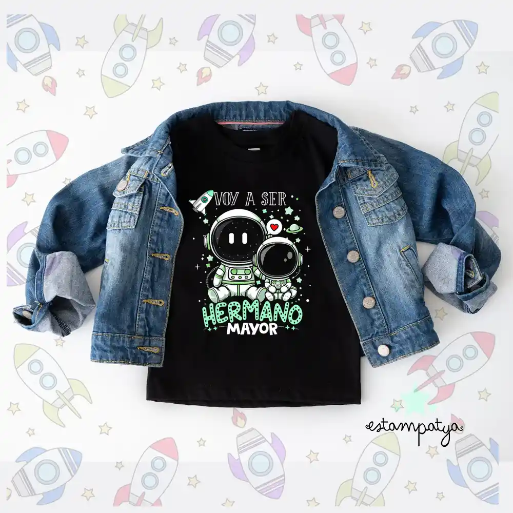 Camiseta hermano mayor astronauta - Estampatya Camiseta hermano mayor astronauta