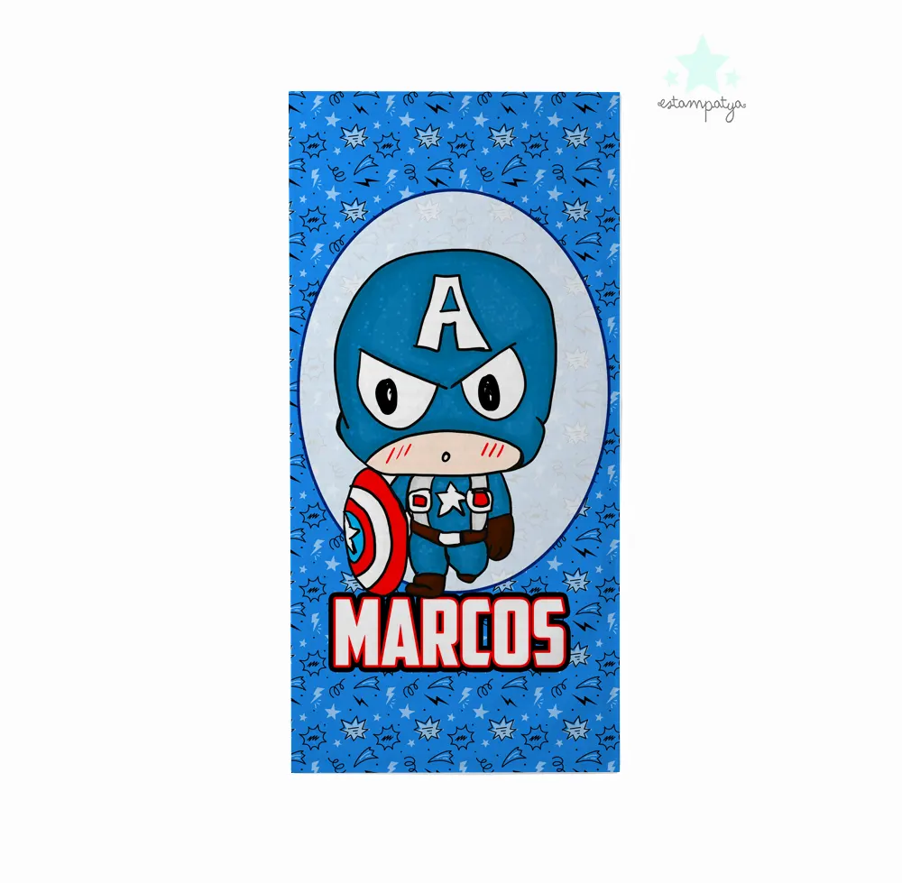 Toalla personalizada superheroes - Estampatya Toalla personalizada superheroes 1