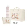 Pack playa nombre e inicial flores modelo b