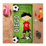 Toalla personalizada Fútbol niños 3