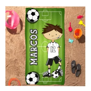 Toalla personalizada Fútbol niños - Estampatya Toalla personalizada Fútbol niños