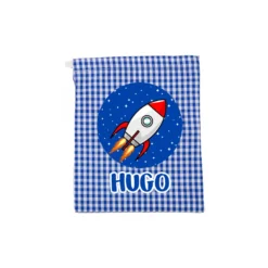 bolsa merienda personalizada cohete
