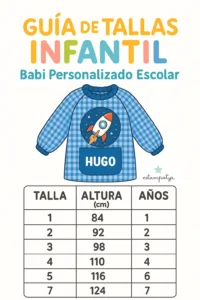 guia de talla babi payaso personalizado