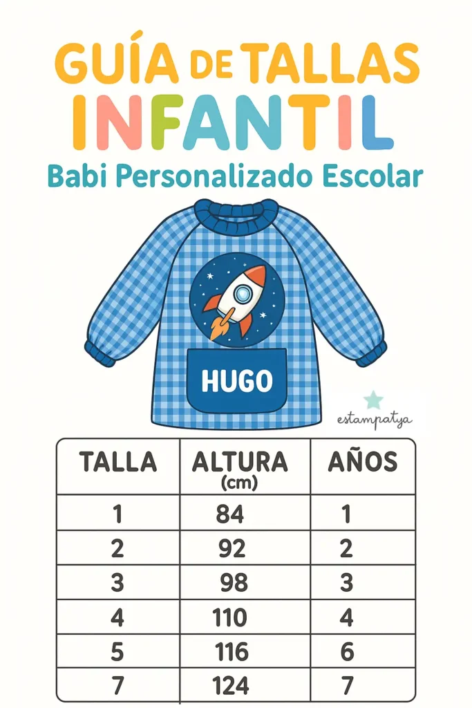 Babi Personalizado - Estampatya guia de talla babi payaso personalizado