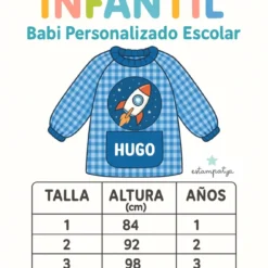 Babi Personalizado - Estampatya guia de talla babi payaso personalizado
