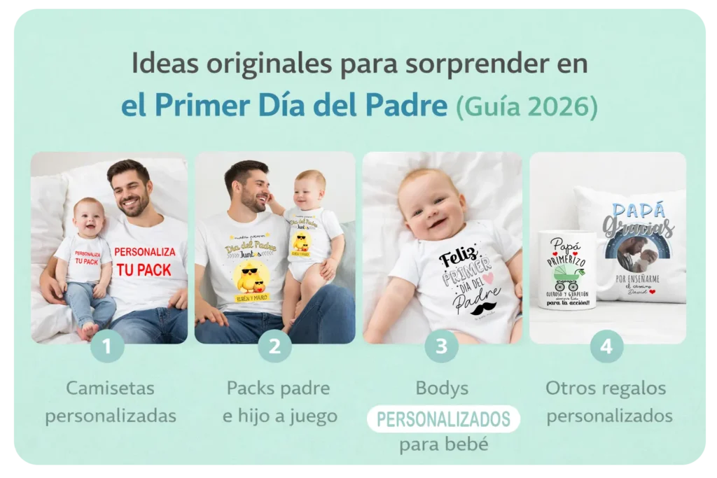 Tendencias en Camisetas para el Día del Padre: Qué se Regala Este Año - Estampatya Ideas originales para el Primer Dia del Padre Guia 2026 con regalos personalizados 1 | Estampatya