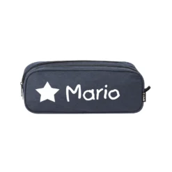 Estuche escolar personalizado azul marino con nombre